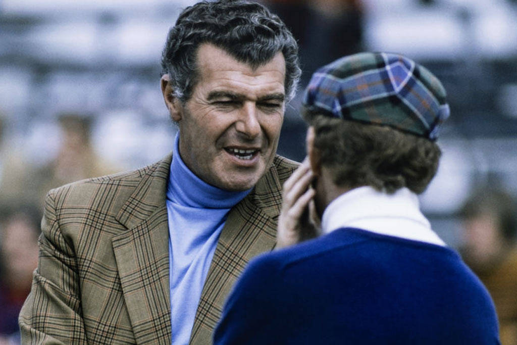 John Jacobs (left) at Carnoustie in 1975.